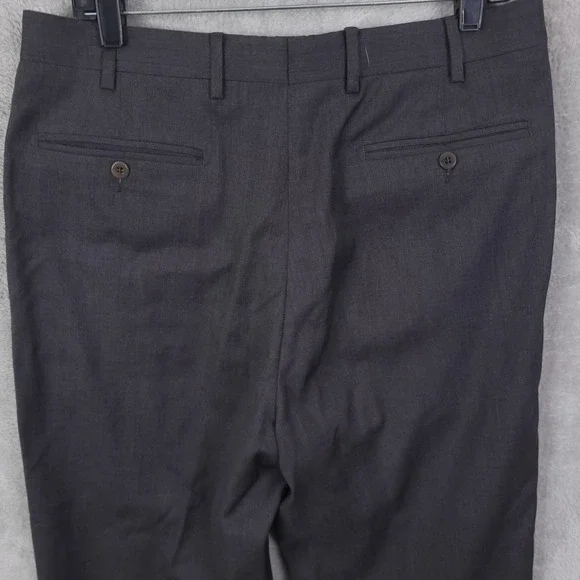 Zanella Vtg Wool Trousers Pants Mens Size 34 Pleated Cuffed Straight Leg - Picture 4 of 15